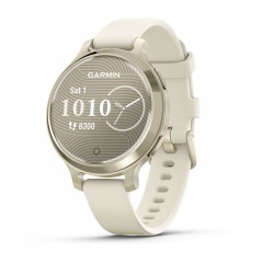Умные часы Garmin Lily 2 Active Lunar Gold/Bone со светло-бежевым ремешком