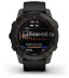 Умные часы Garmin Fenix 7S Sapphire Solar, титановый угольно-серый с черным ремешком