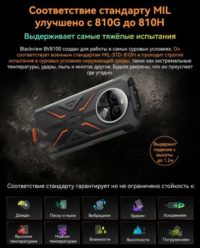 Смартфон Blackview BV8100 8/256Gb Orange