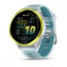 Умные часы Garmin Forerunner 570 47mm Светло-серый, Алюминиевый безель ярко-желтого цвета, Бирюзовый ремешок